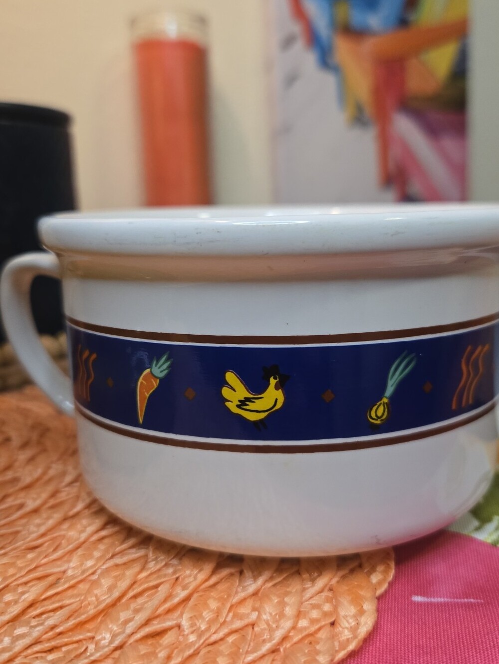 Vtg Chicken Soup Bowl